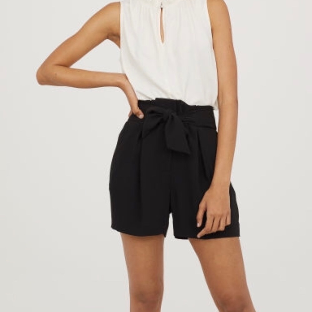 Brand New H&M Tie-Front Bermuda Shorts
